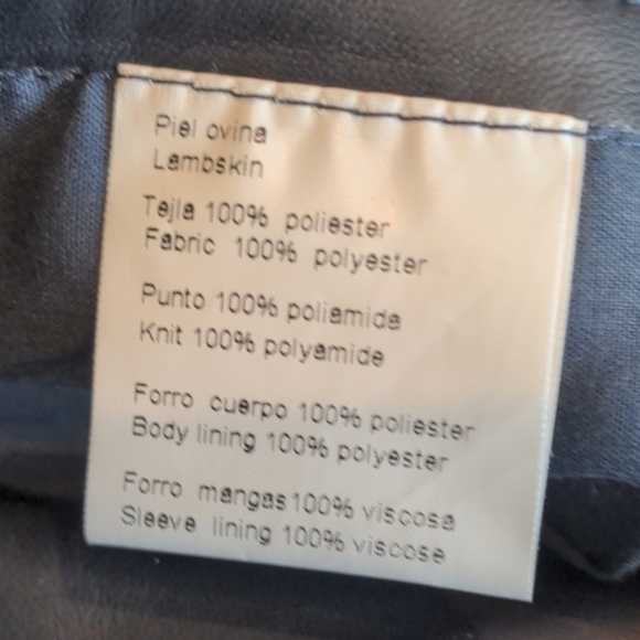 Torras Blue Mesh Lined Jacket with Lambskin Leather Trim size 46 - Picture 7 of 8